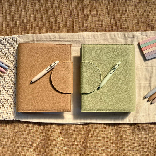 medical record planners 6 ring binders in colours latte and sage