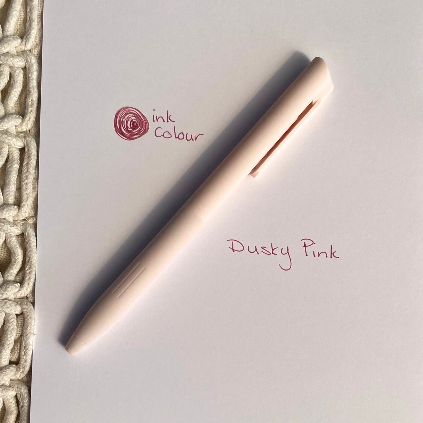 ducky pink coloured gel pen, colourful ink, gel pen, 