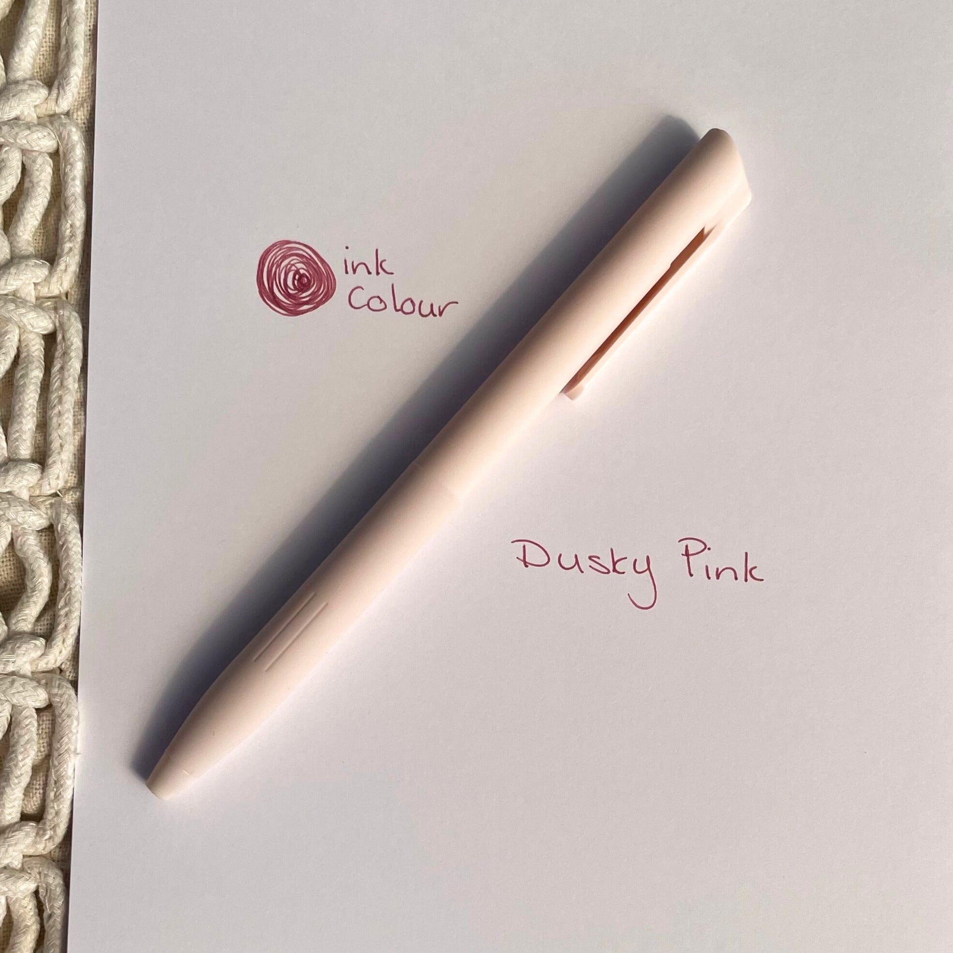 ducky pink coloured gel pen, colourful ink, gel pen, 